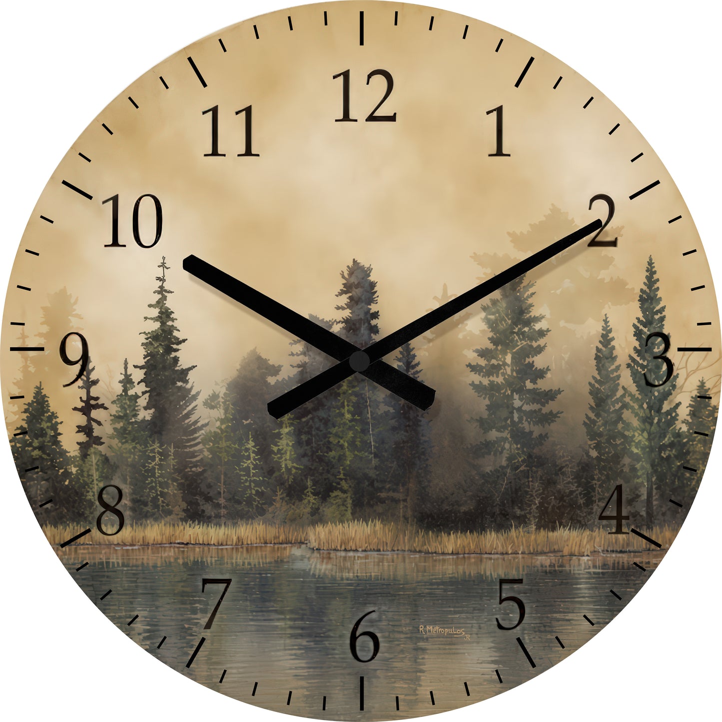 Misty Forest - 21" Round Clock