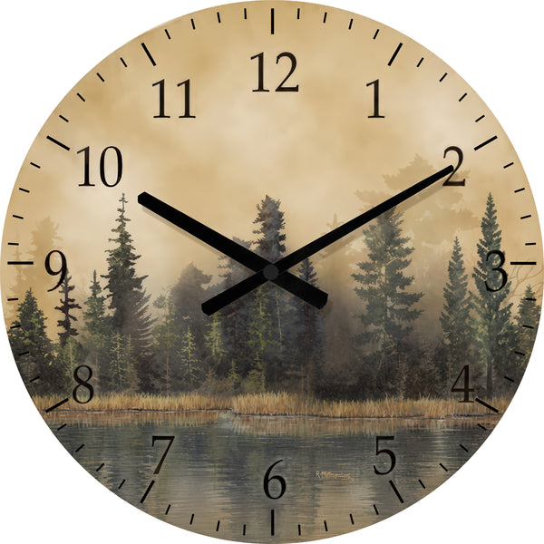 Misty Forest - 21" Round Clock