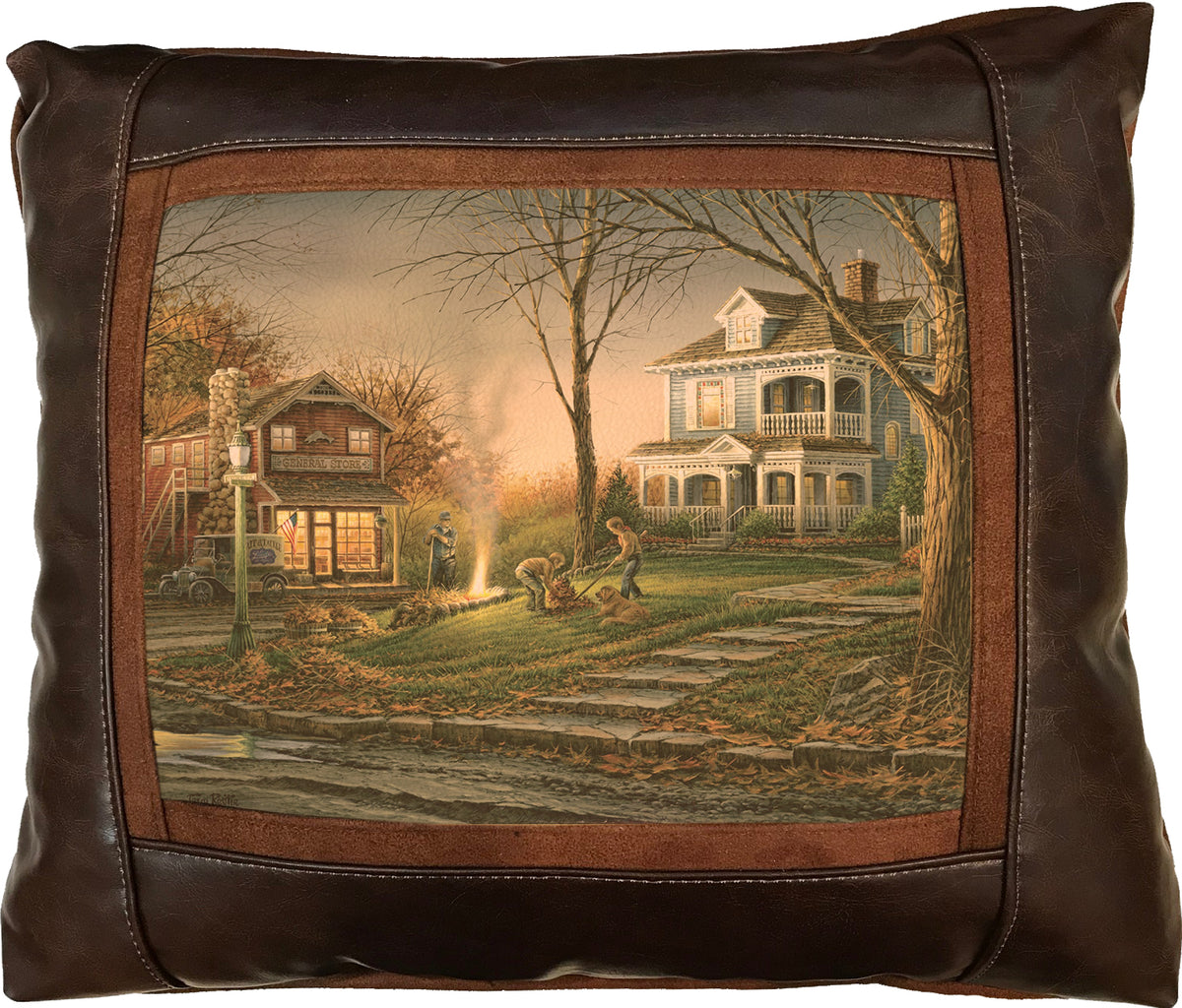 Aroma of Fall - 15" x 17"  Leather Pillow