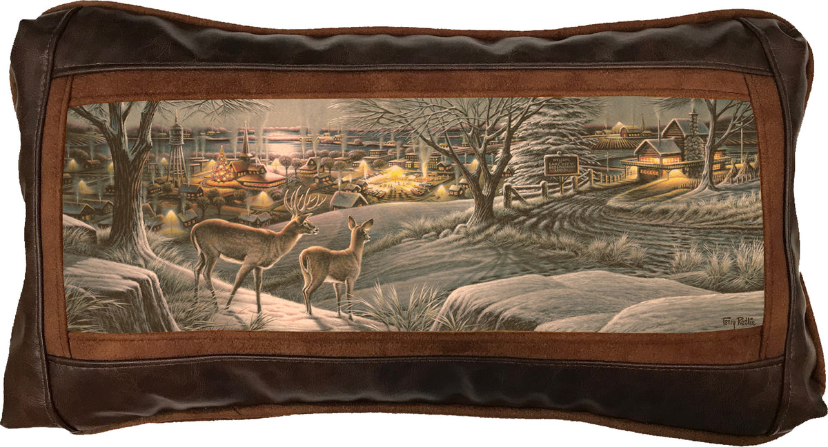 Hometown - 10" x 18" Leather Pillow
