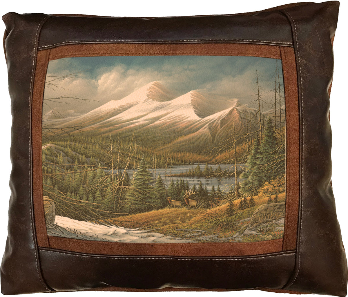 Master of the Valley - 15" x 17"  Leather Pillow