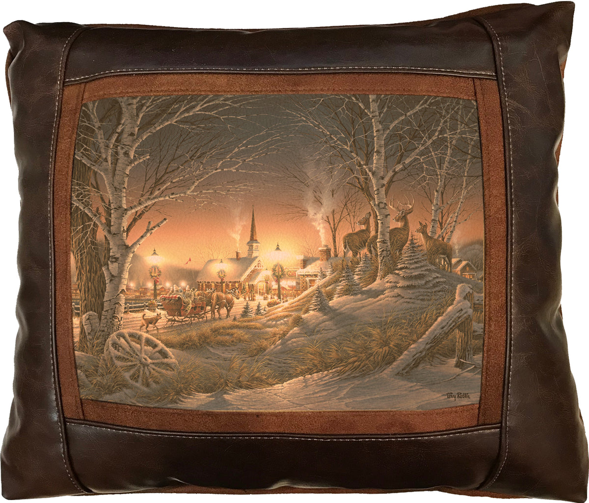 Night on the Town - 15" x 17"  Leather Pillow