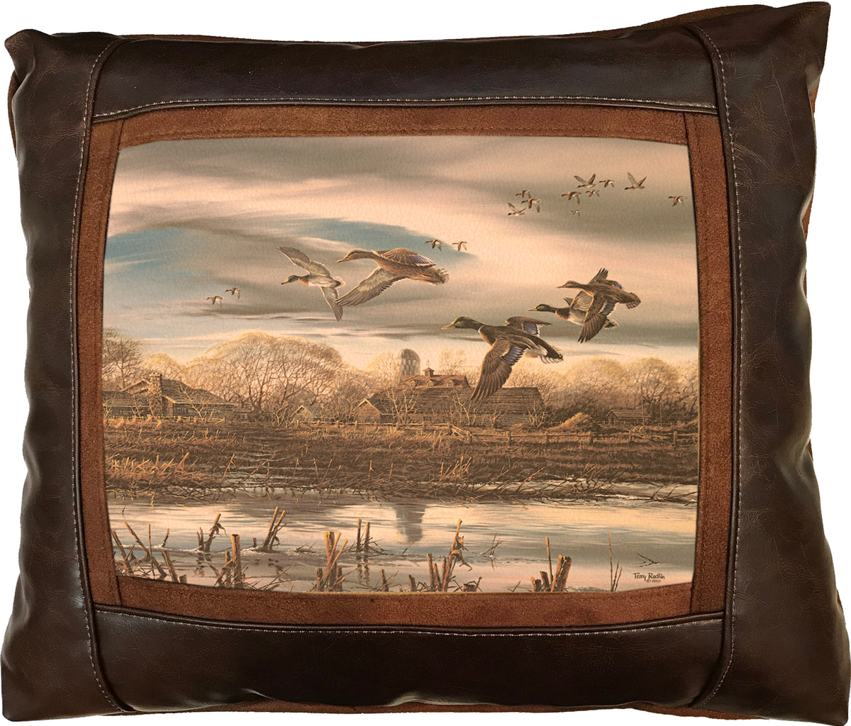 Spring Thaw - 15" x 17"  Leather Pillow