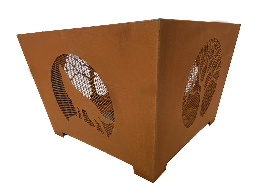 Wolf - Fire Basket Metal