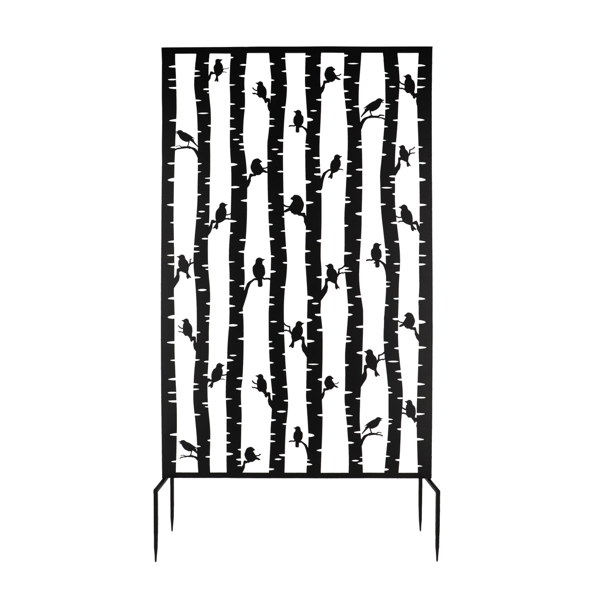Bird Design - Privacy Screen Metal (Black)