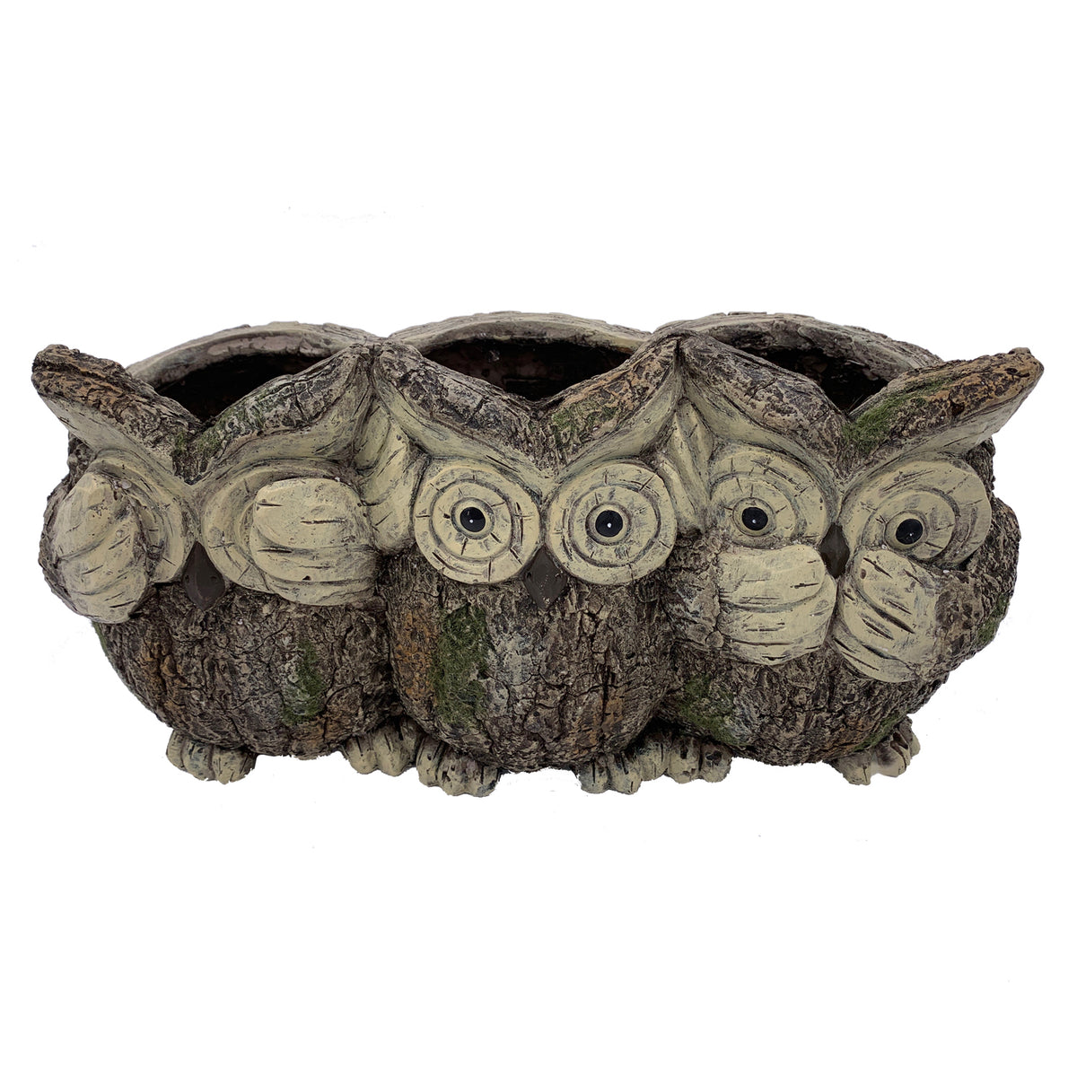Faux Wood Owl - Planter, MGO