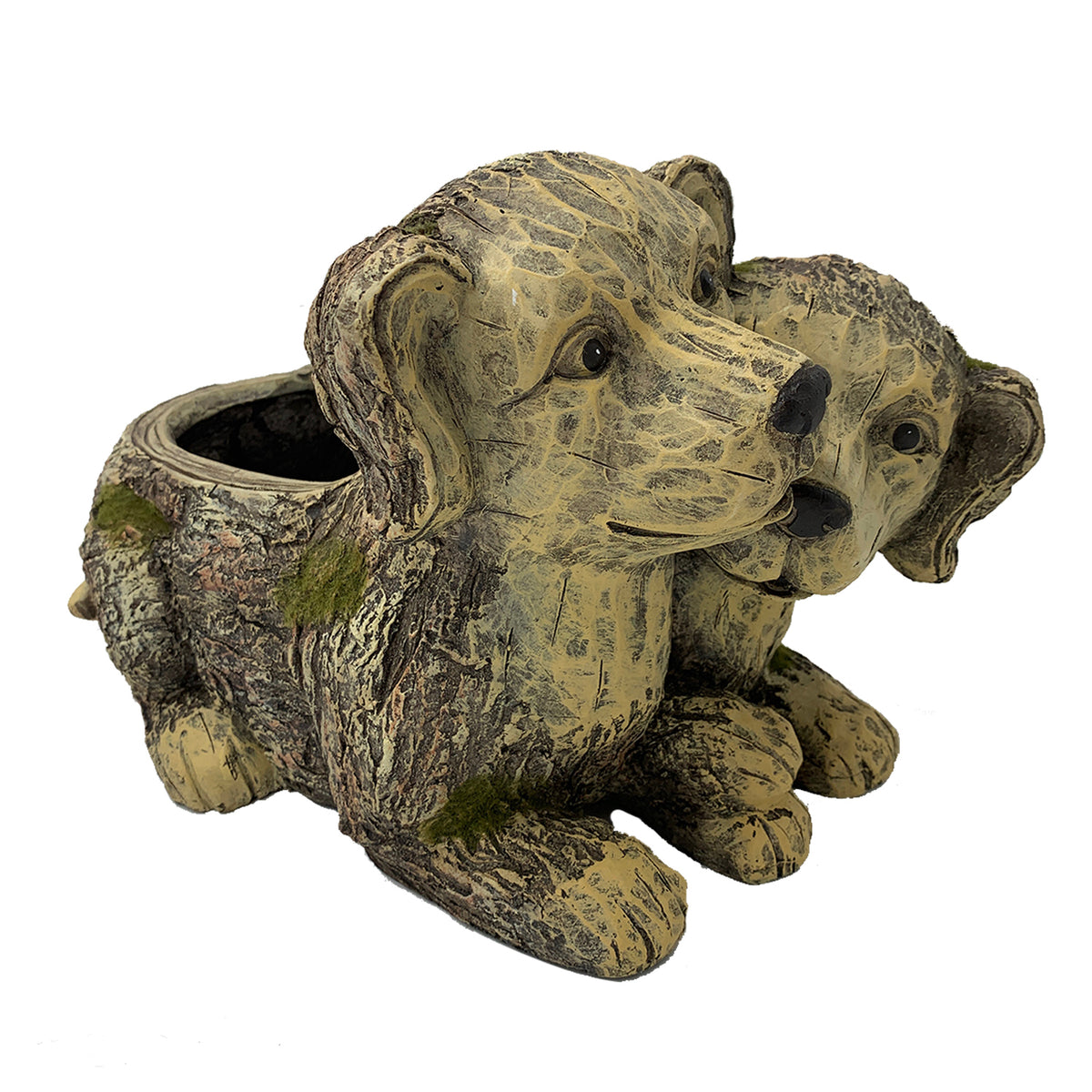 Faux Wood Double Dog - Planter, MGO