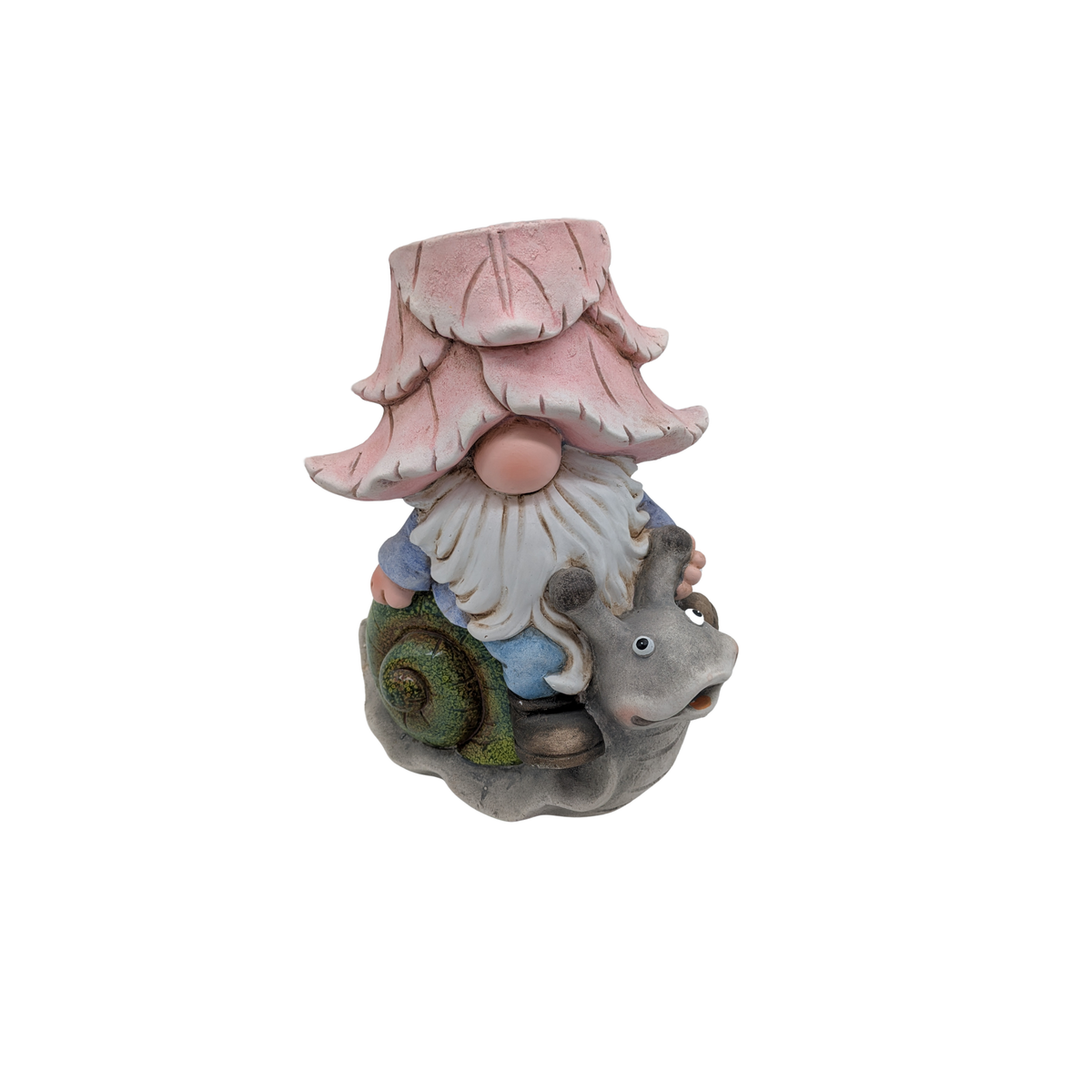 Gnome on Snail - Planter, MGO