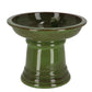 Bird Bath on Pedistal (Ceramic, Green)