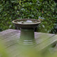 Bird Bath on Pedistal (Ceramic, Green)