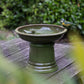 Bird Bath on Pedistal (Ceramic, Green)