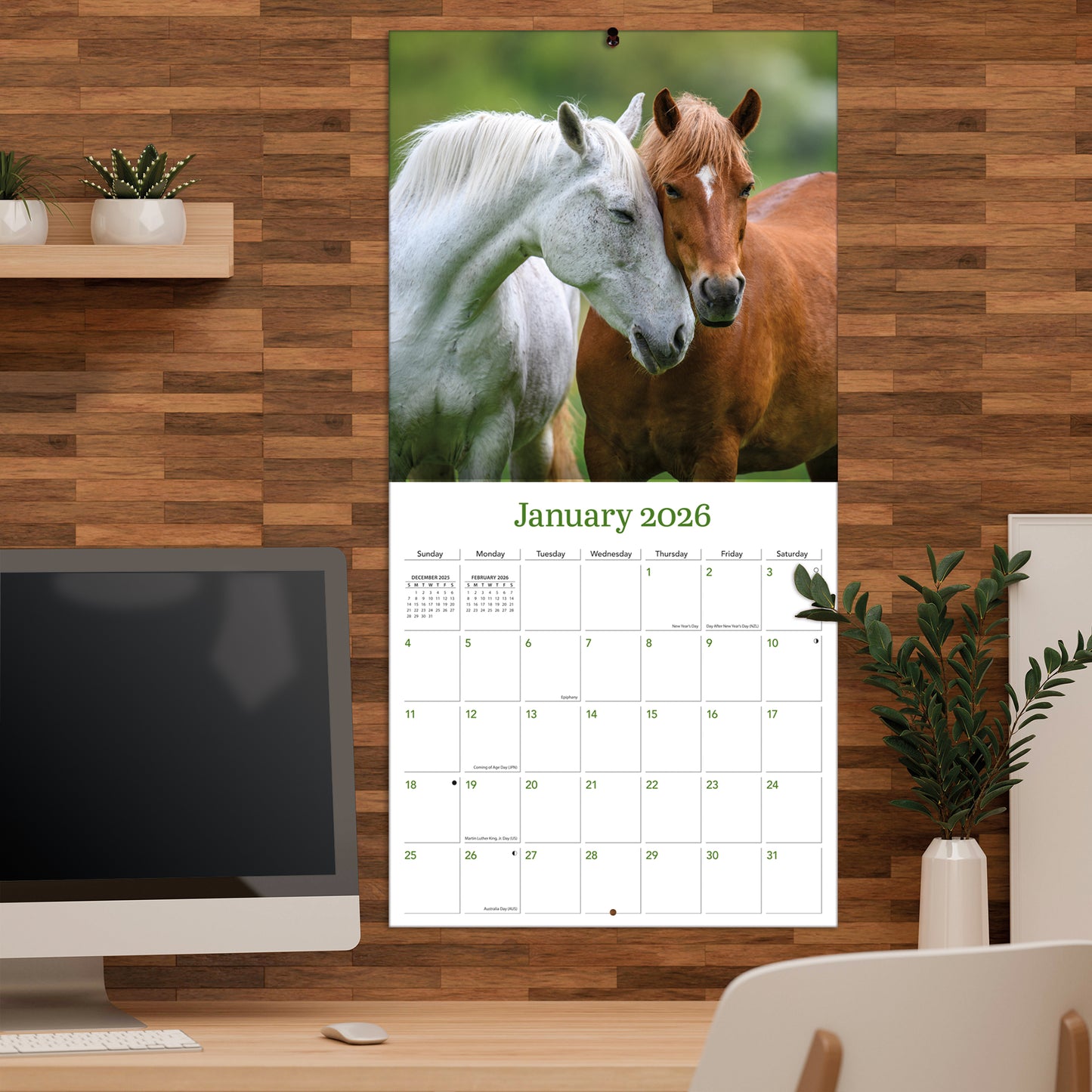 Horses 12" x 12" - Photo Wall Calendar