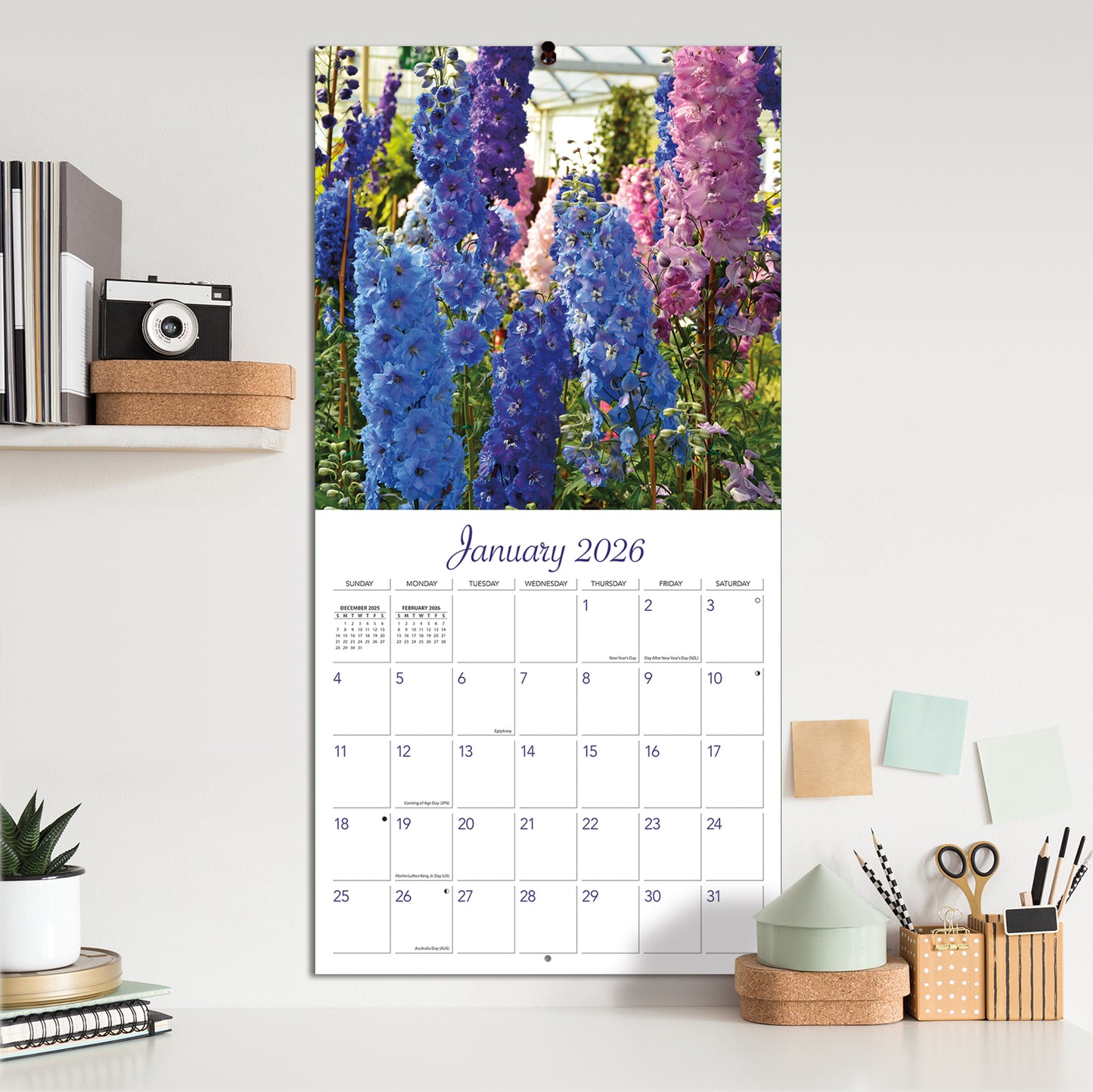Flowers 12" x 12" - Photo Wall Calendar