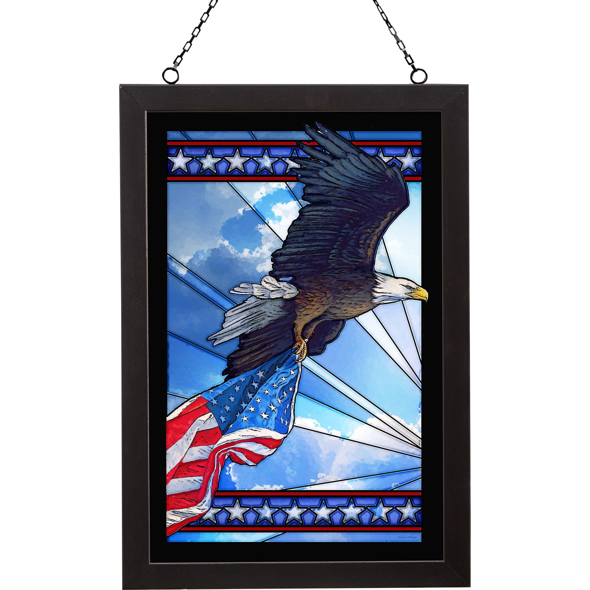 Wild Wings Our Glory Bald Eagle Stained Glass Art