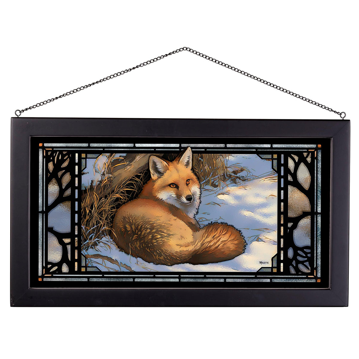 Restful Moment Fox - Stained Glass Art