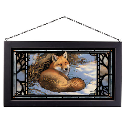 Restful Moment Fox - Stained Glass Art