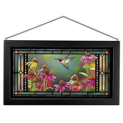 Ruby in Echinacea - Stained Glass Art
