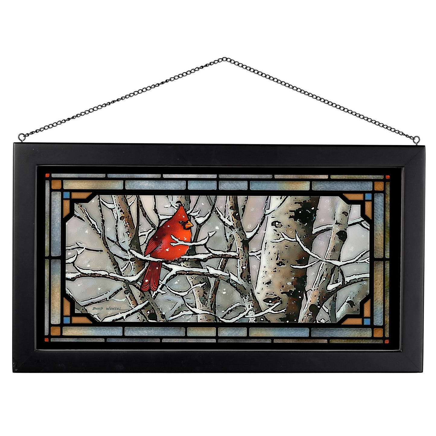 Left in the Cold - Cardinal - Stained Glass Art