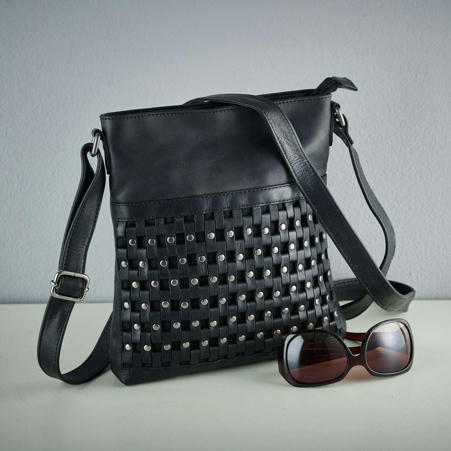 Leather Weave Purse