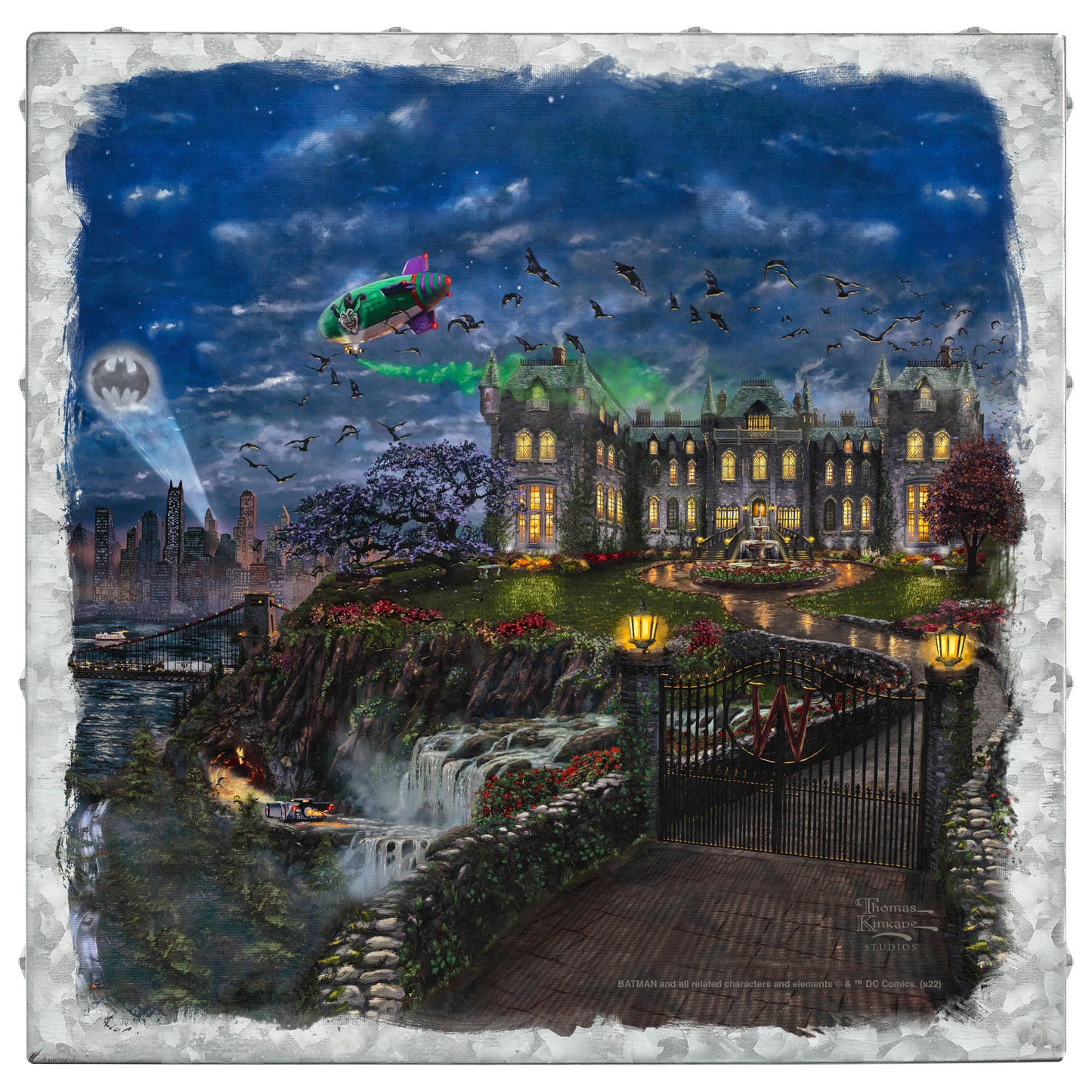 Wayne Manor™ - 14" x 14" Metal Box Art