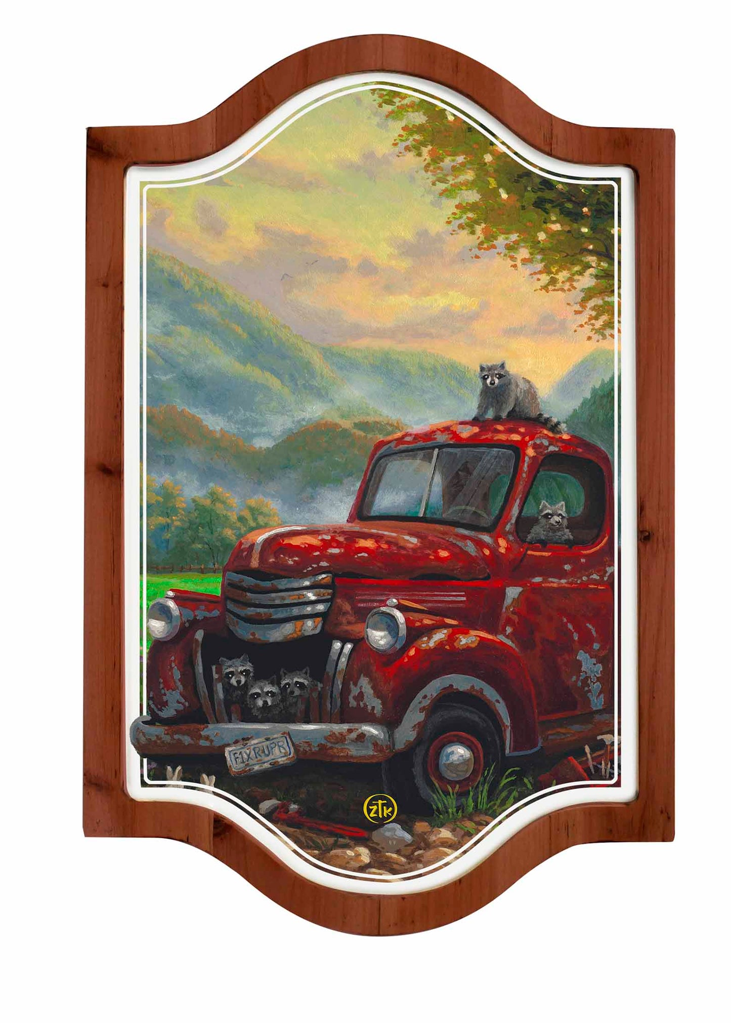 Mountain Mechanics - 18" x 12" Vintage Framed Tin Sign