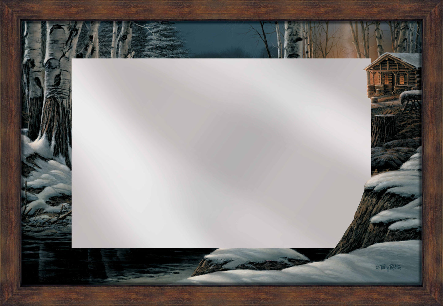 Sharing the Solitude - 16" x 24" Mirror Framed Barnwood