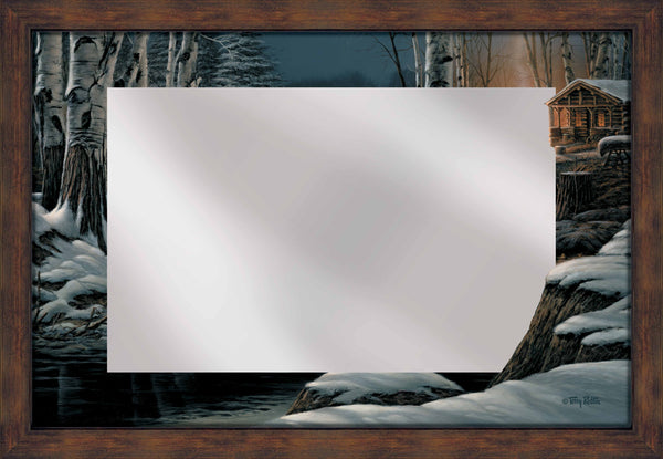 Sharing the Solitude - 16" x 24" Mirror Framed Barnwood