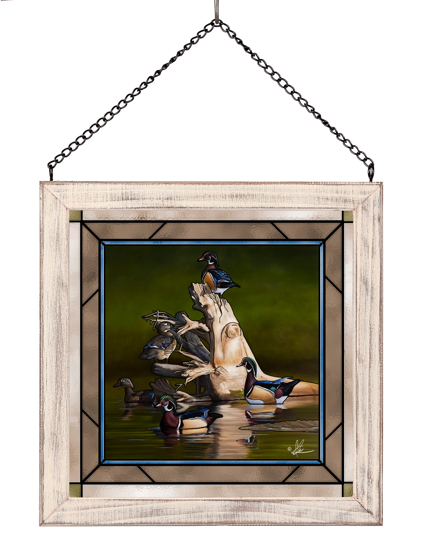 When the Water was Low - Stained Glass Art