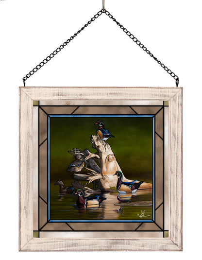 When the Water was Low - Stained Glass Art