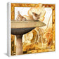 Autumn Bath Wrens - 14" x 4" Gallery Wrapped Canvas
