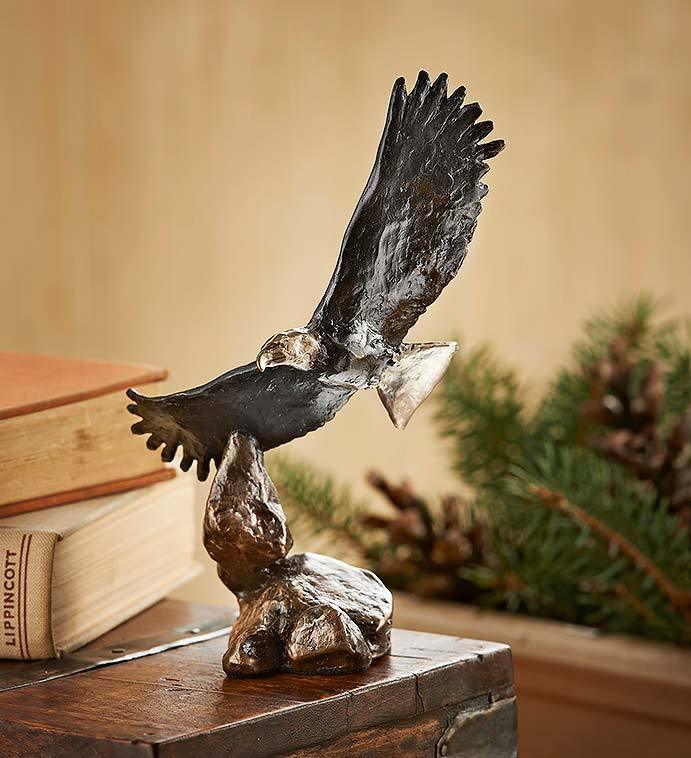 Bald Eagle - 7" x 4" Bronze Sculpture