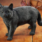 Walking Black Cat - Sculpture