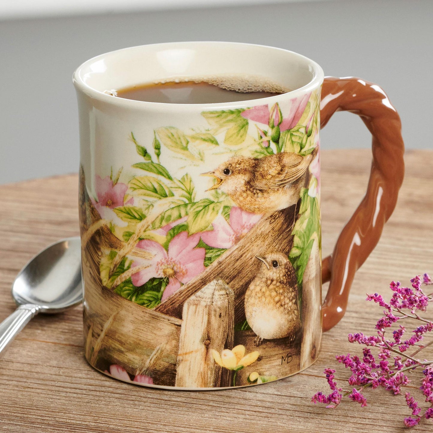 Breakfast Time - Birds - Sculpted Mug