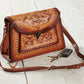 Leather Floral - Handbag