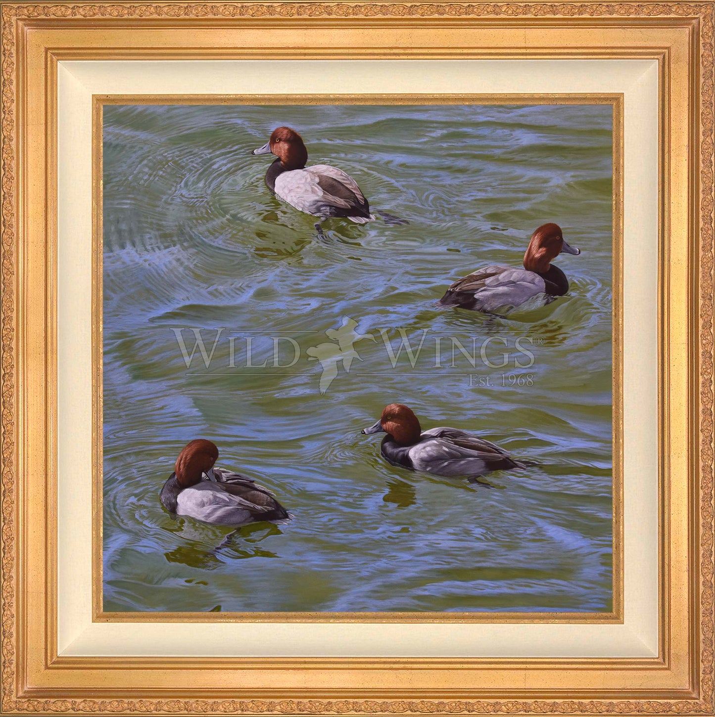 Black and Red on Green - Limited Edition Canvas