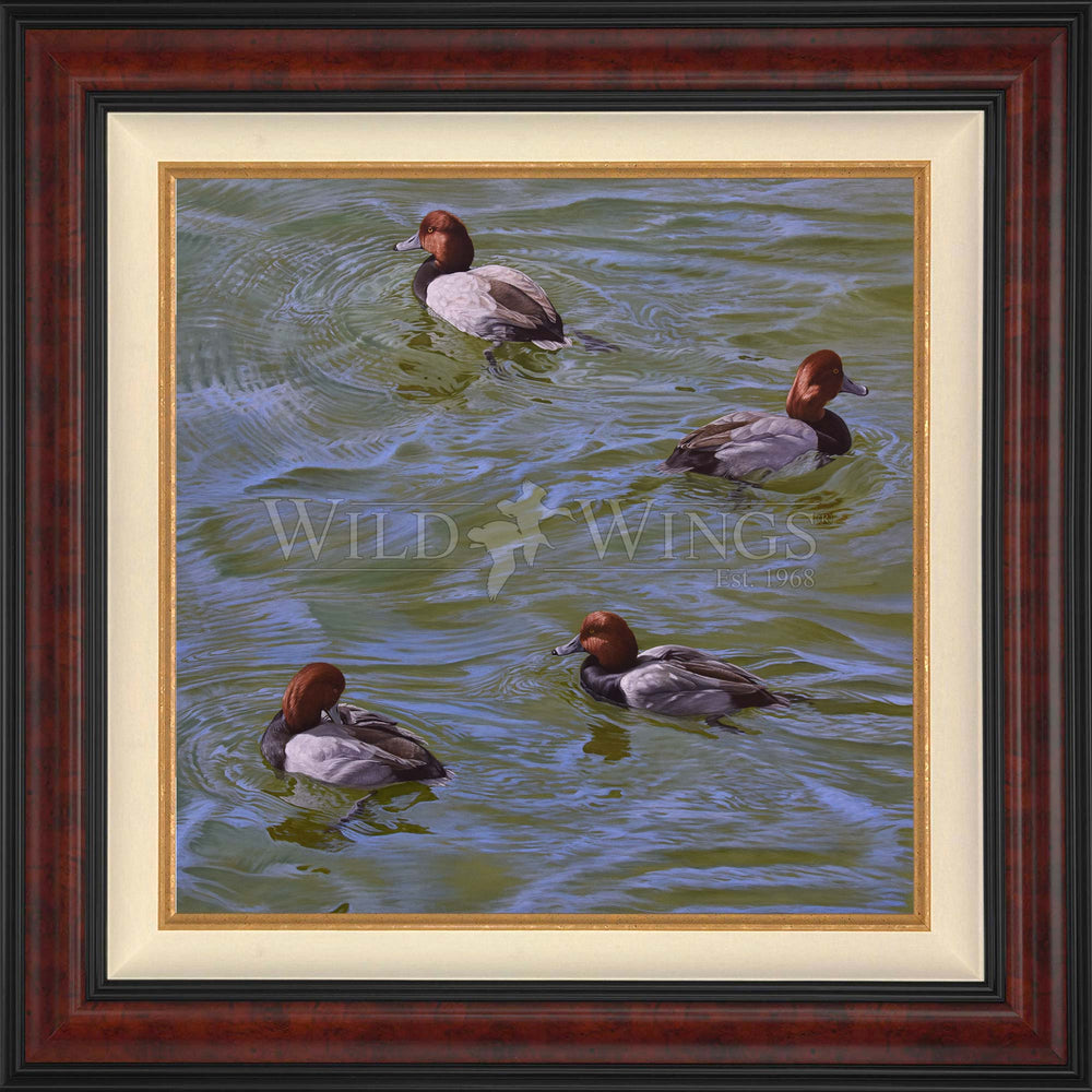Black and Red on Green - Limited Edition Canvas