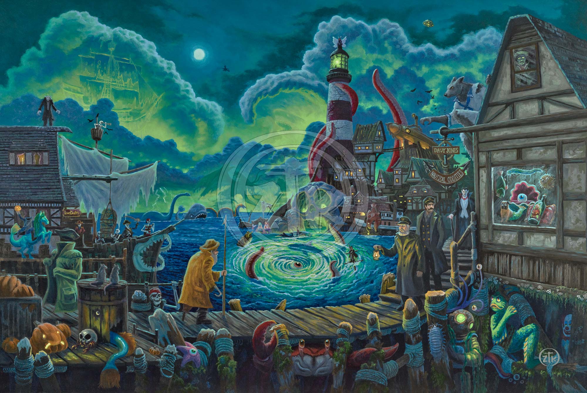Halloween at Horror Harbor - Limited Edition Canvas Limited