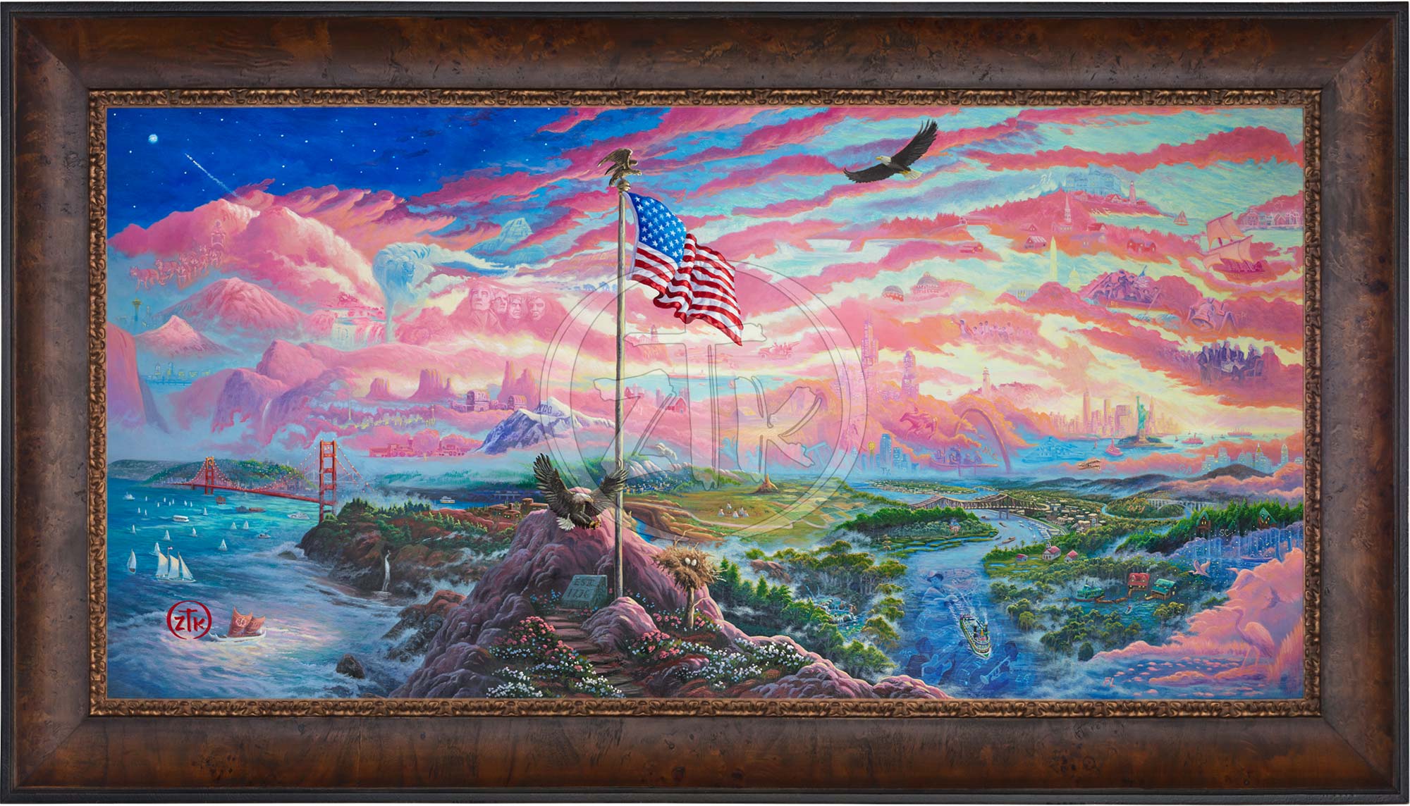 アート・デザイン・音楽 FROM SEA TO SHINING SEA From Sea to Shining Sea - Limited Edition Canvas Limited Edition