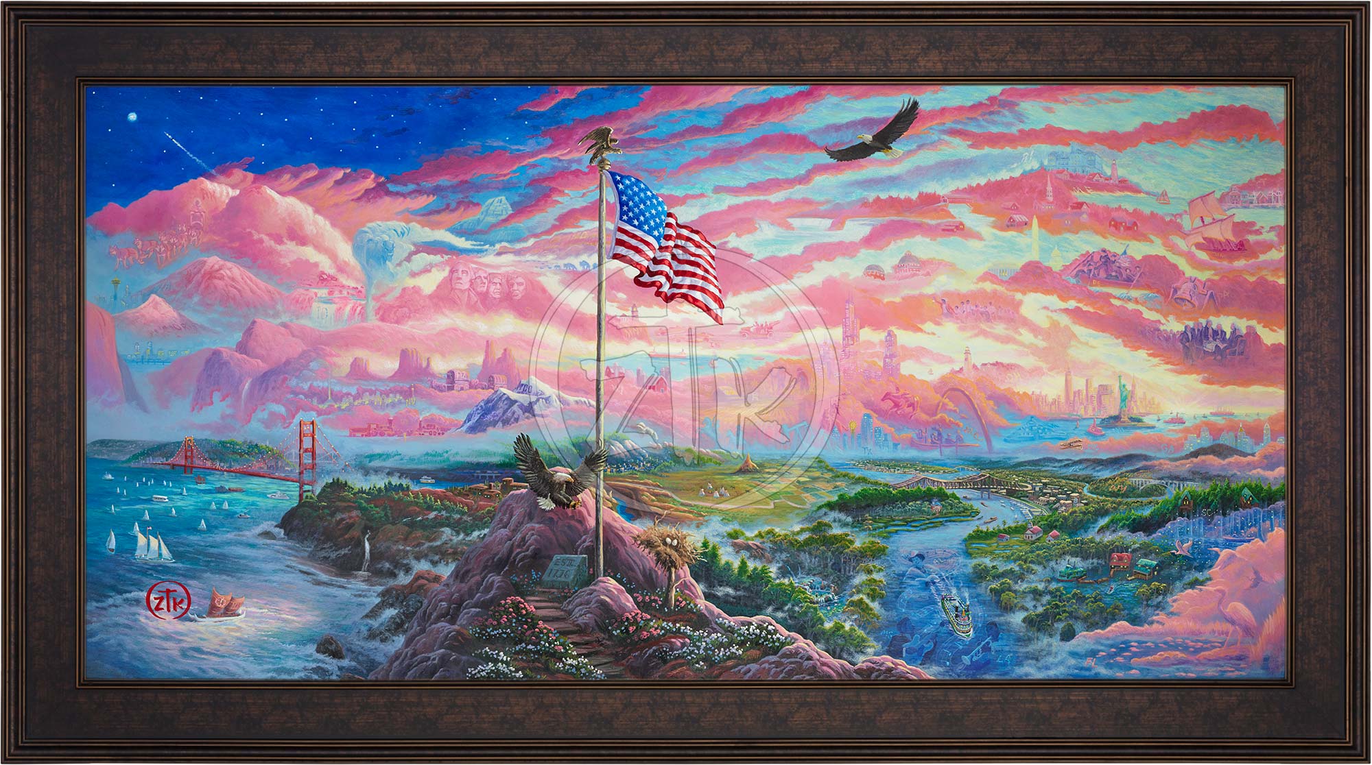 アート・デザイン・音楽 FROM SEA TO SHINING SEA From Sea to Shining Sea - Limited Edition Canvas Limited Edition