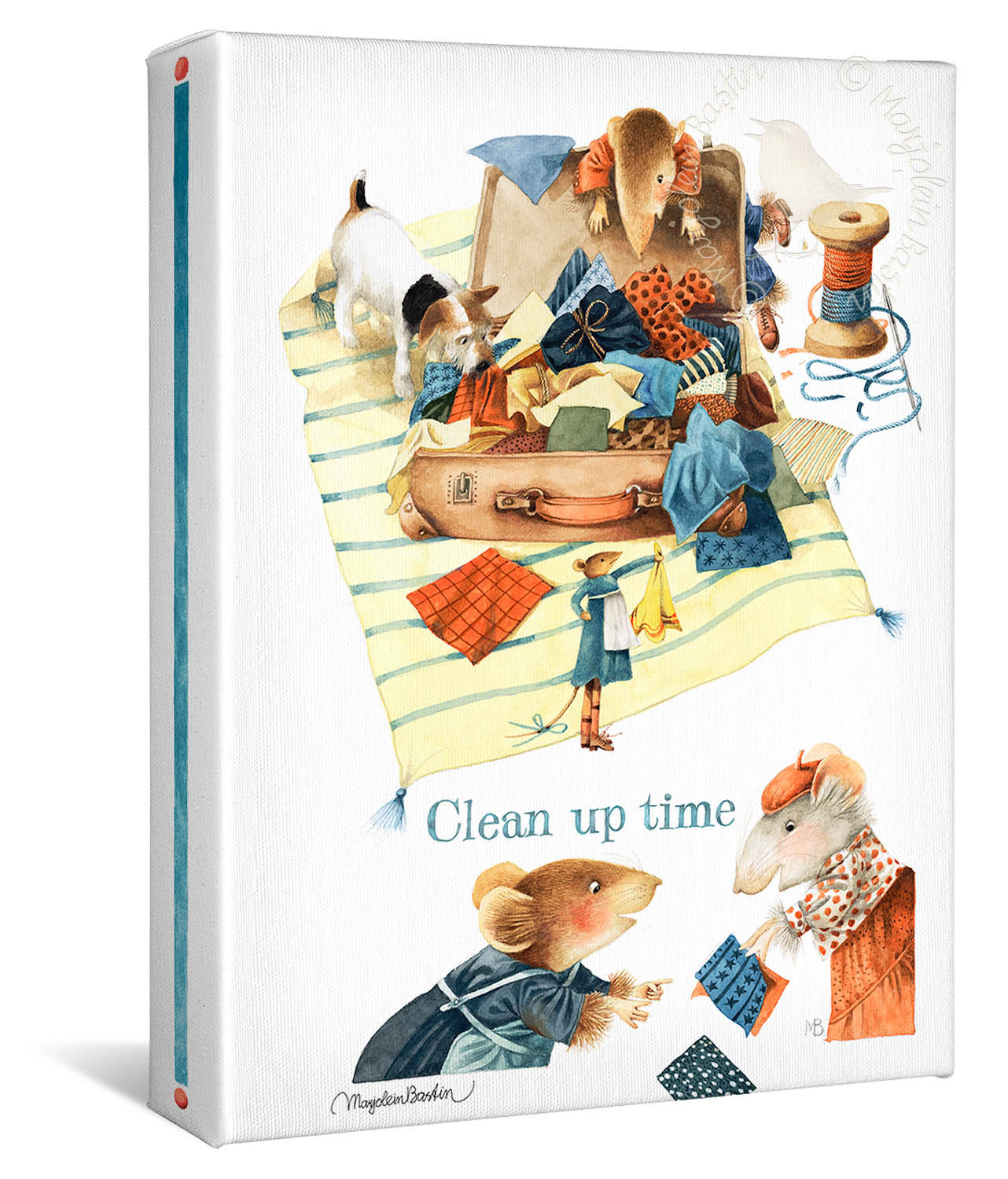 Clean Up Time! - 12" x 9" Gallery Wrapped Canvas