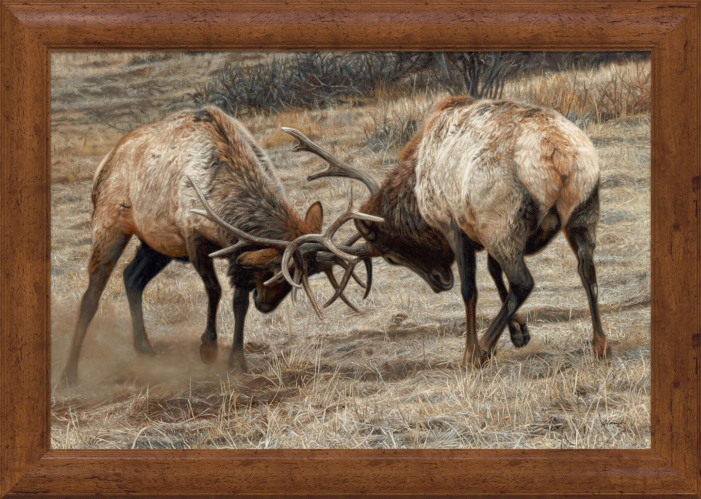 Anything for Love-Elk - 24" x 36" Framed Gallery Canvas