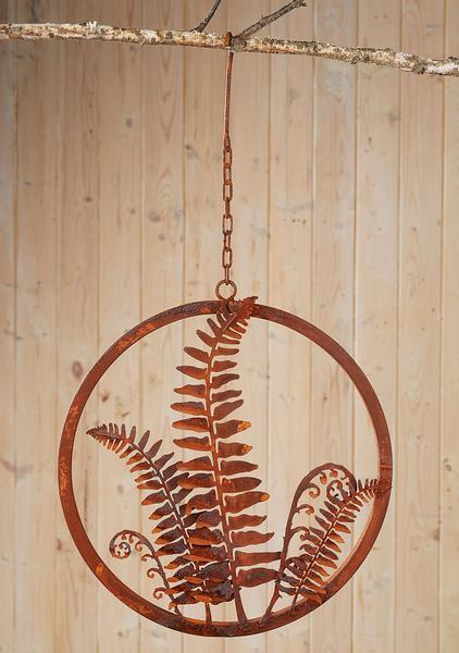 Fern- 16" x 15" Hanging Metal Ring