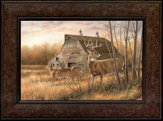 Deserted Farmstead—Whitetail Deer - Personalized Framed Canvas