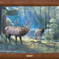 Spirited Exchange—Elk - 24" x 36" Framed Gallery Canvas