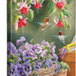 Garden Delight - Hummingbirds - 18" x 13" Gallery Wrapped Canvas