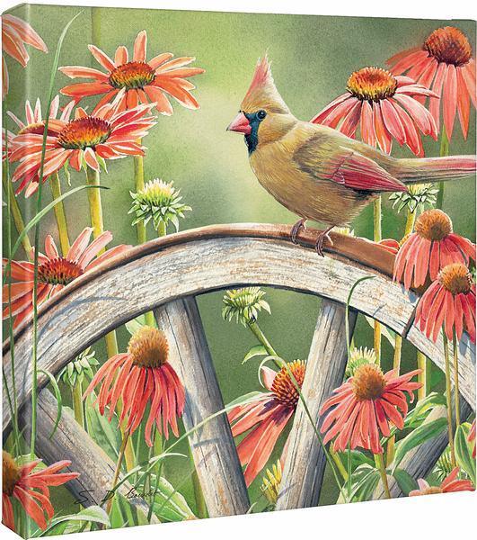 Hiding in Plain Sight - Cardinal - 14" x 14" Gallery Wrapped Canvas