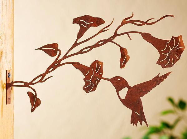 Hummingbird on Morning Glory - Wall Decor