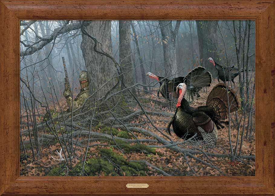 If Looks Could Kill—Turkey Hunter - 30" x 42" Framed Gallery Canvas