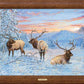 Line Shack - Elk - 30" x 42" Framed Gallery Canvas