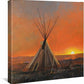Medicine Man Lodge - Teepee - 14" x 14" Gallery Wrapped Canvas